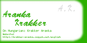 aranka krakker business card